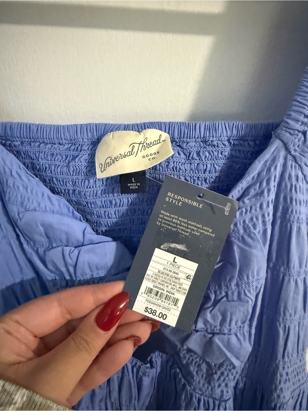 Universal Thread Light Blue Smocked Maxi Dress - Picture 3 of 4